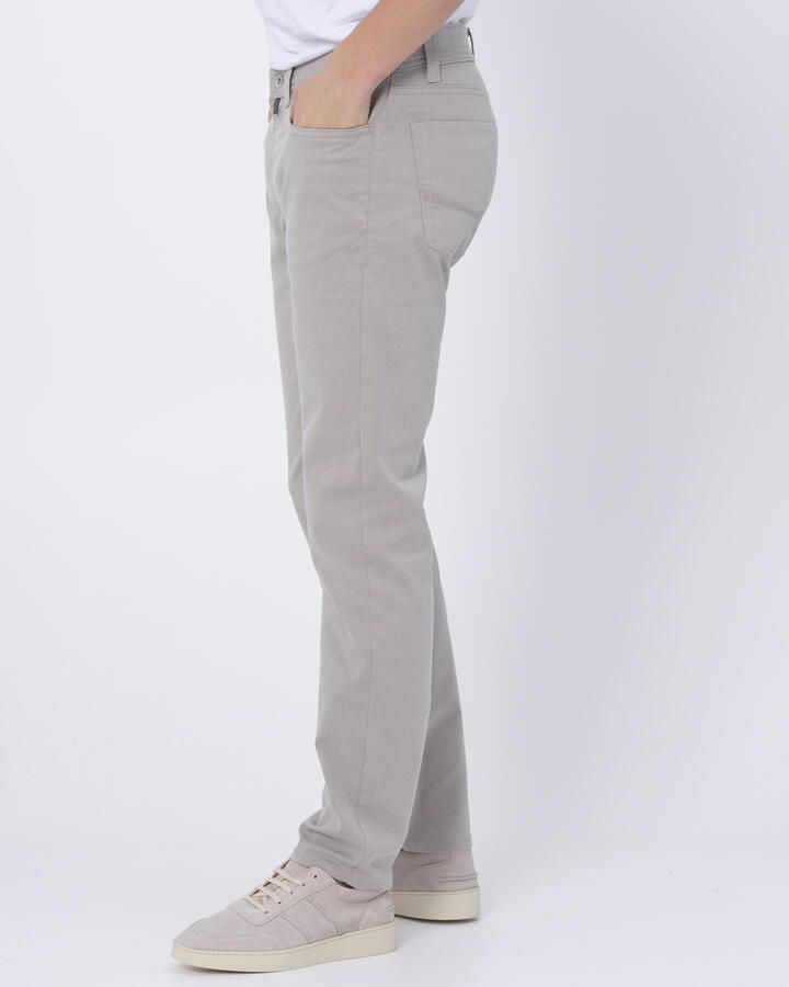 Pierre Cardin Futureflex Lyon Tapered Katoenen Broek Beige Heren