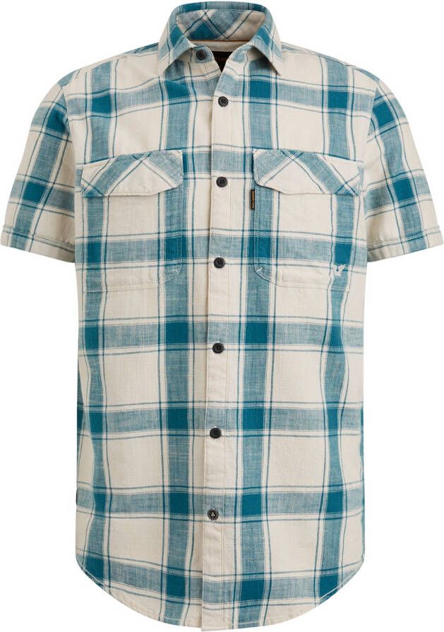 PME Legend geruit regular fit overhemd blauw - Foto 2