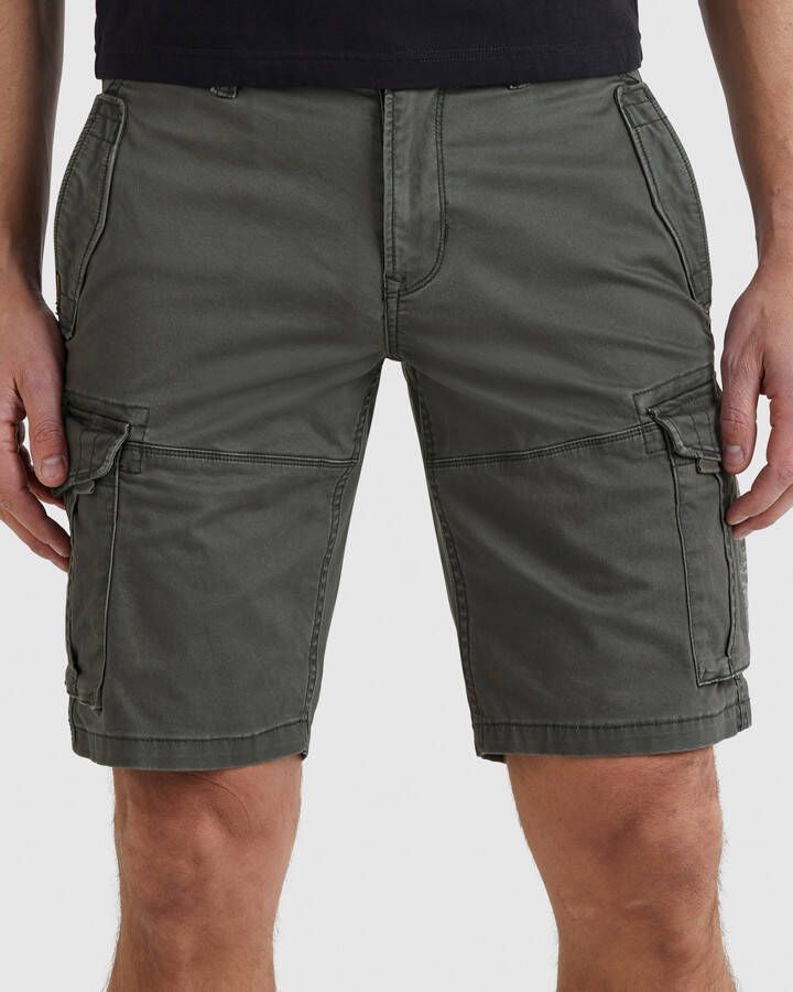 PME Legend Donkergrijze Korte Broek Cargo Shorts Stretch Broken Twill - Foto 4