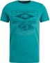 PME Legend regular fit T-shirt met printopdruk turquoise - Thumbnail 2