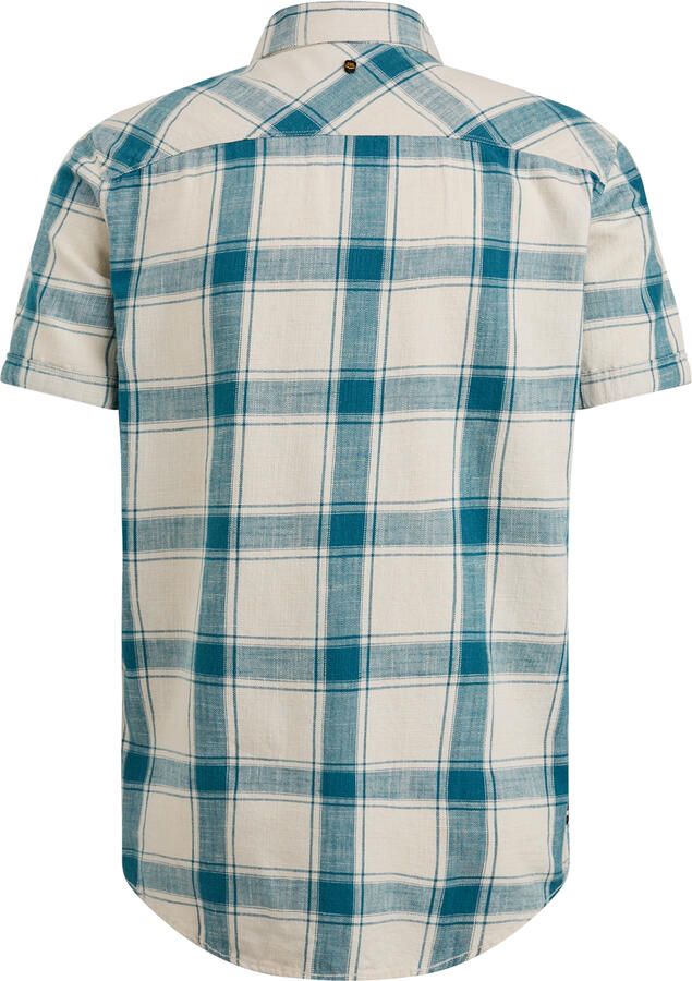 PME Legend geruit regular fit overhemd blauw - Foto 3