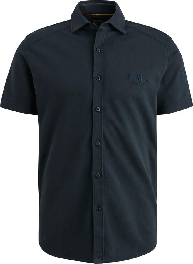 PME Legend regular fit overhemd met logo donkerblauw