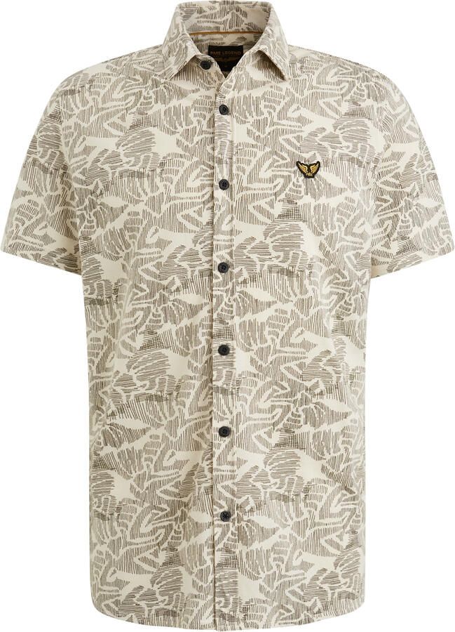 PME Legend Kort overhemd print op jersey Beige Heren - Foto 2