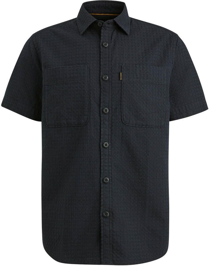 PME Legend overshirt met textuur donkerblauw - Foto 5