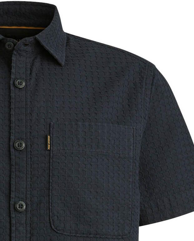 PME Legend overshirt met textuur donkerblauw - Foto 2
