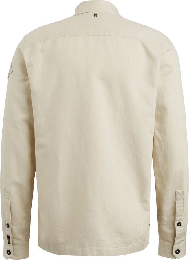 PME Legend Beige Overshirt Long Sleeve Shirt Ctn linen Herringbone - Foto 4