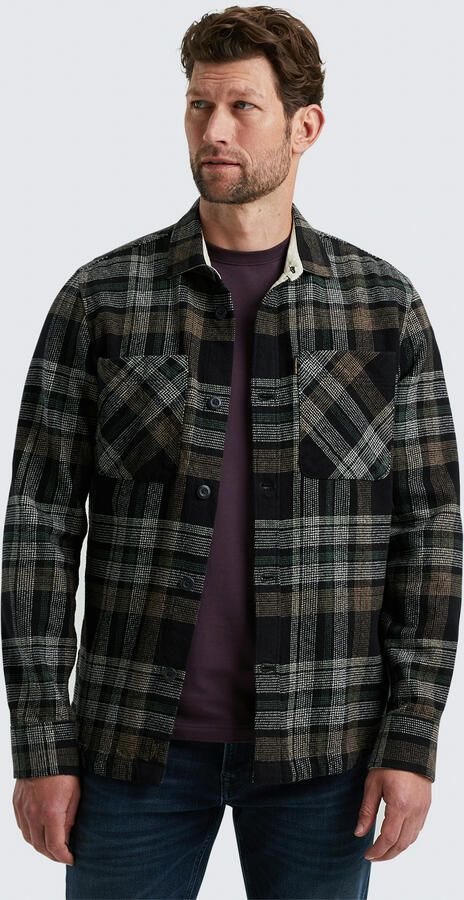 PME LEGEND Heren Overhemden Long Sleeve Shirt Ctn Big Check Wit - Foto 5