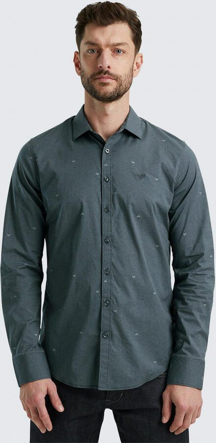 PME Legend Gedrukt lang mouw poplin overhemd Black Heren - Foto 2