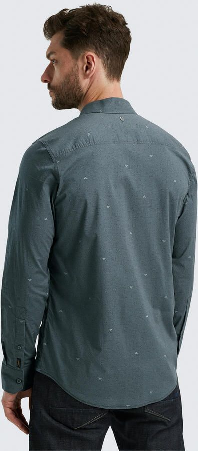PME Legend Gedrukt lang mouw poplin overhemd Black Heren - Foto 3