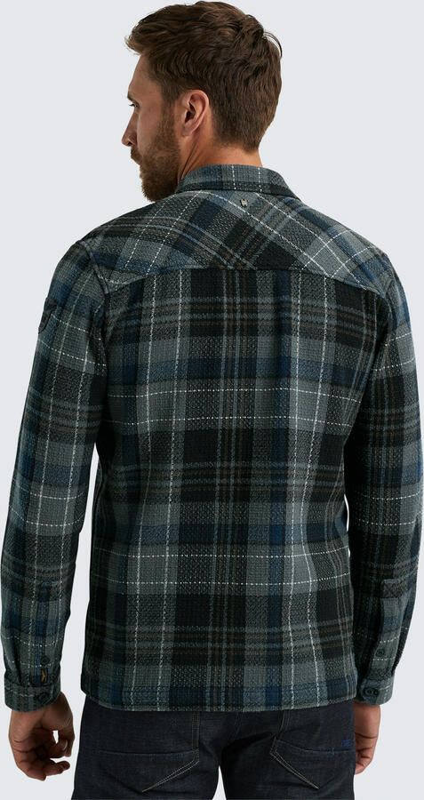 PME LEGEND Heren Overhemden Long Sleeve Shirt Dobby Mattweave Antraciet - Foto 4