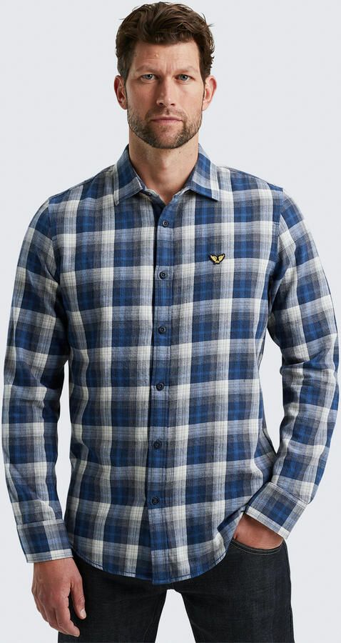 PME Legend Lange Mouw Twill Yarndyed Overhemd Blue Heren - Foto 3