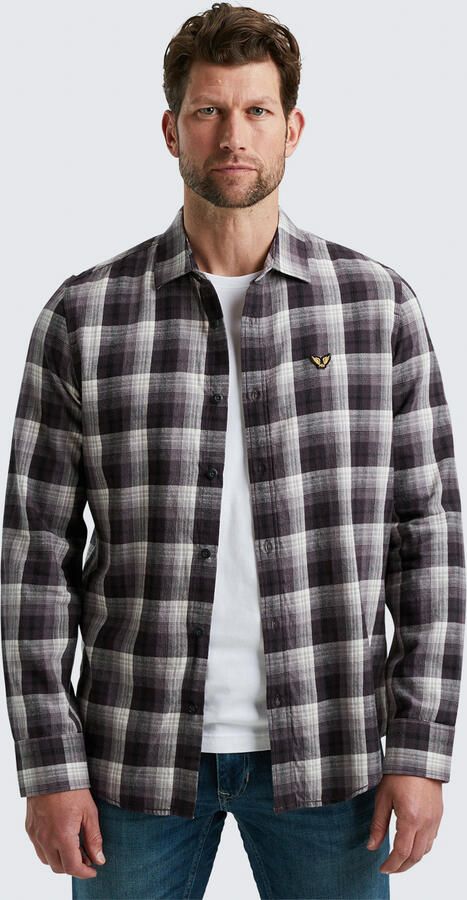 PME Legend Twill Yarndyed Overhemd Lange Mouw Brown Heren - Foto 2