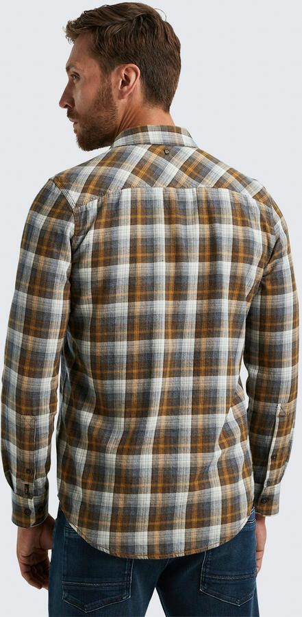 PME Legend Twill Yarndyed Overhemd Lange Mouw Brown Heren - Foto 2