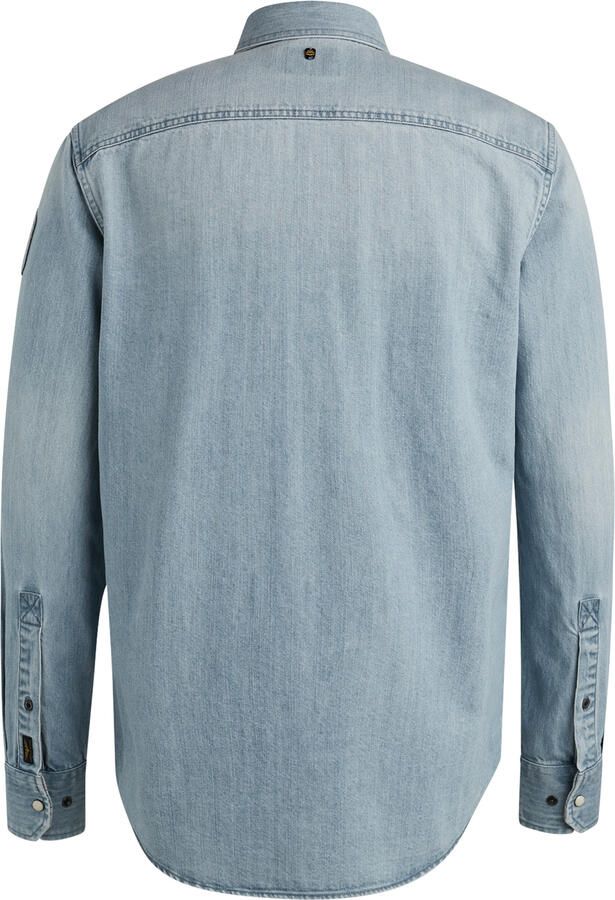 PME Legend Bleach Indigo Denim Lange Mouw Shirt Blue Heren - Foto 8