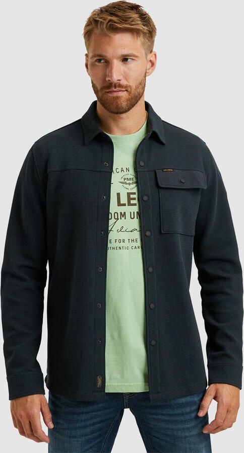 PME Legend Lange mouw shirt dubbelzijdig jersey Black Heren - Foto 6