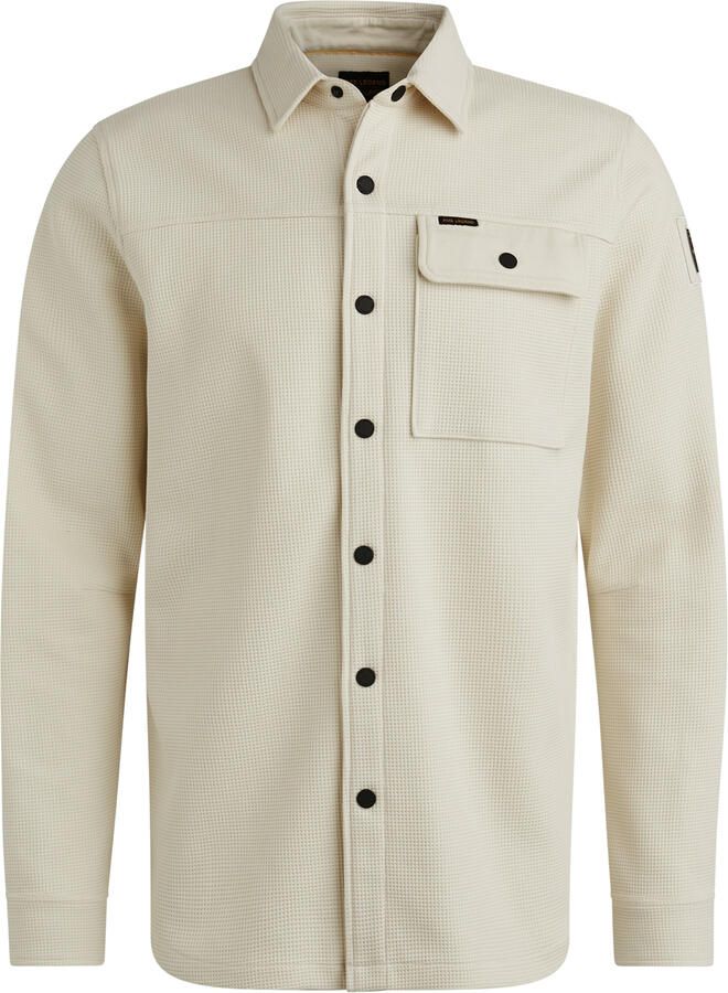 PME Legend Wafel Dubbelzijdig Jersey Overhemd Jas Beige Heren - Foto 10