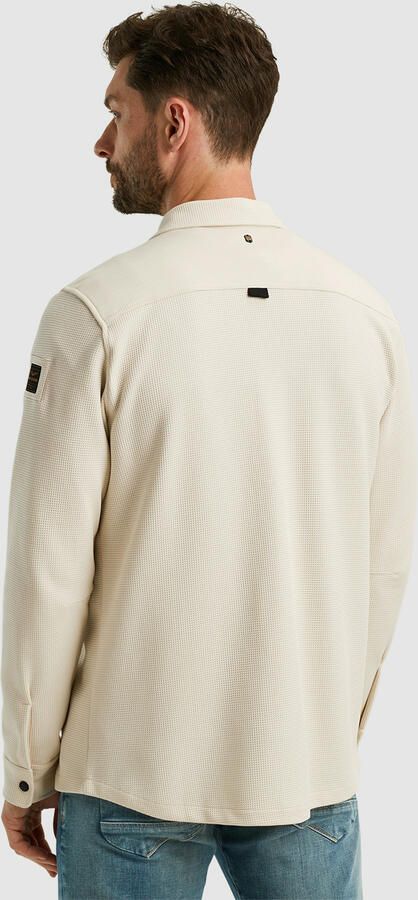 PME Legend Wafel Dubbelzijdig Jersey Overhemd Jas Beige Heren - Foto 9