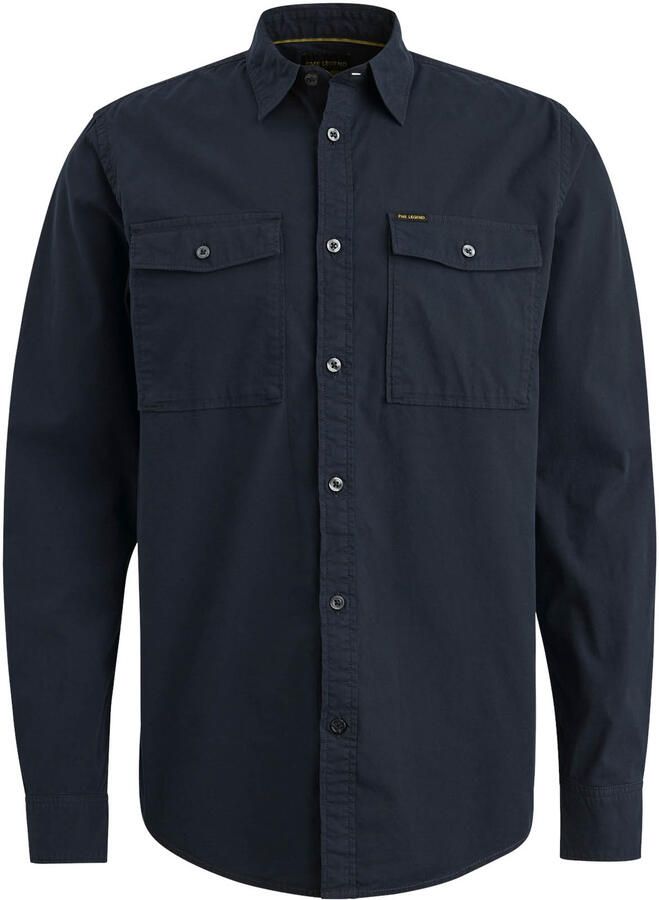 PME LEGEND Heren Overhemden Long Sleeve Shirt Light Gd Poplin Stretch Blauw - Foto 9