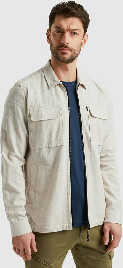PME Legend Lange Mouw Slub Shirt Psi2502228 Beige Heren - Foto 10
