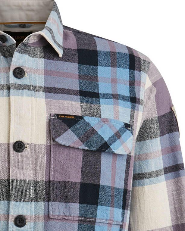 PME Legend Slub Yarn Dyed Overhemd Lange Mouw Multicolor Heren - Foto 4
