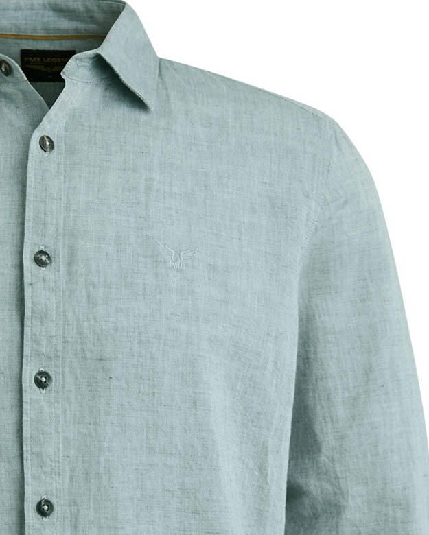 PME Legend linnen casual overhemd blauw - Foto 4
