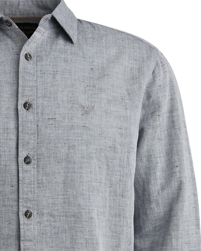 PME LEGEND Overhemd van een katoen linnen blend - Foto 5