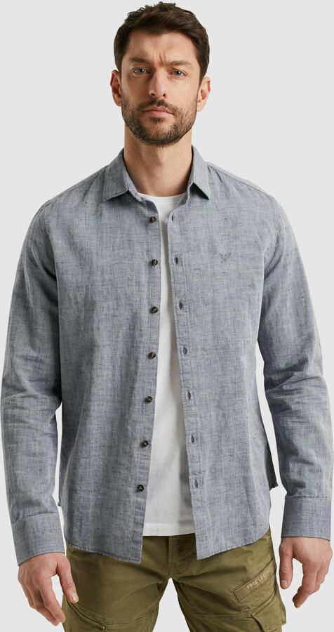 PME LEGEND Overhemd van een katoen linnen blend - Foto 6