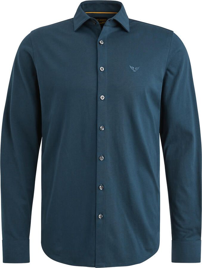 PME Legend Satin Jersey Lange Mouw Shirt Blue Heren - Foto 1