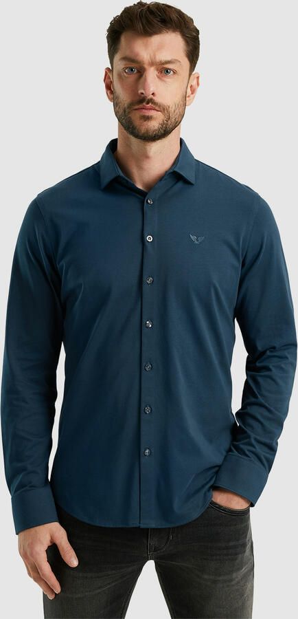 PME Legend Satin Jersey Lange Mouw Shirt Blue Heren - Foto 2