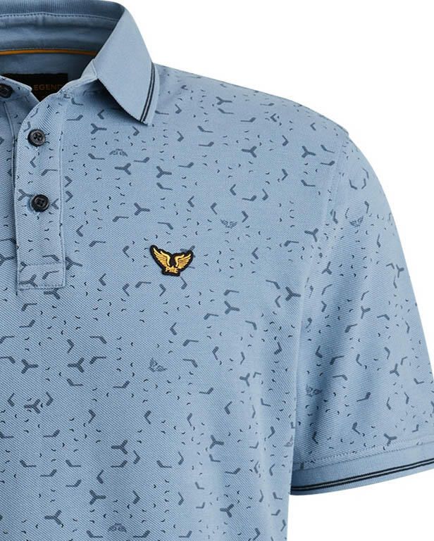 PME Legend Korte Mouw Polo Fijne Piqué Blue Heren - Foto 5