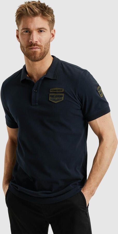 PME Legend Korte Mouw Polo Badges Black Heren - Foto 3