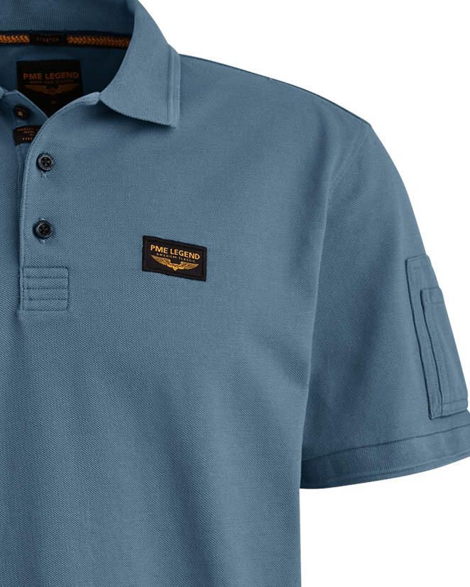 PME LEGEND Heren Polo's & T-shirts Trackway Polo Blauw - Foto 10