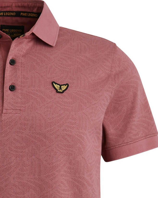 PME Legend regular polo gebreid roze - Foto 3