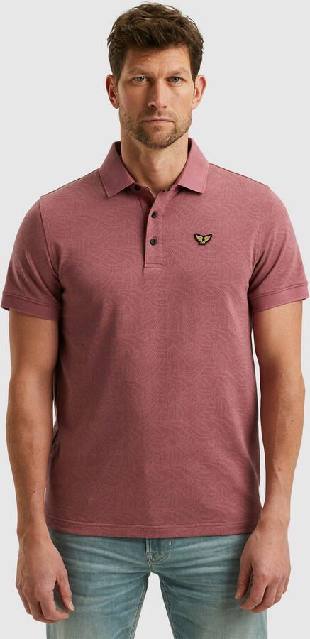 PME Legend regular polo gebreid roze - Foto 4