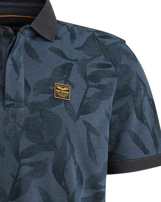 PME LEGEND Heren Polo's & T-shirts Two Tone Pique Printed Blauw - Foto 6