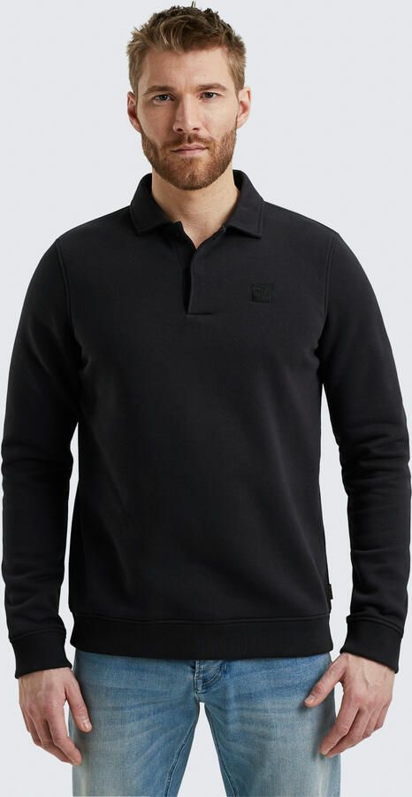 PME LEGEND Heren Truien & Vesten Half Button Collar Soft Brushed Fleece Zwart - Foto 6