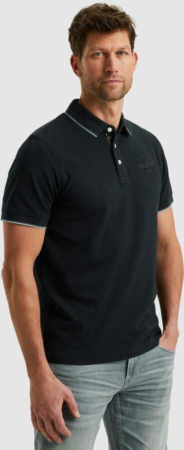 PME LEGEND Heren Polo's & T-shirts Stretch Pique Package Donkerblauw - Foto 12