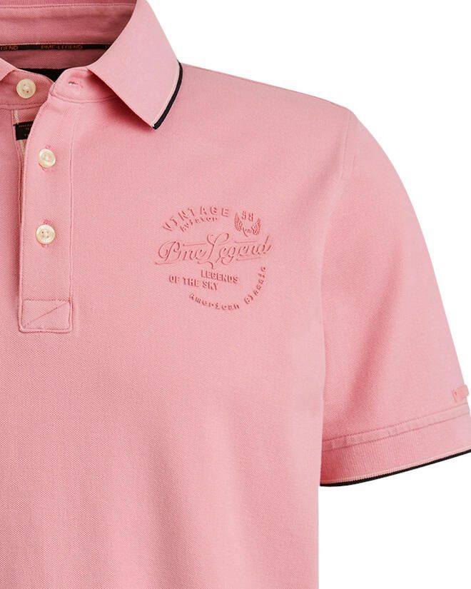PME LEGEND Heren Polo's & T-shirts Stretch Pique Package Roze - Foto 8