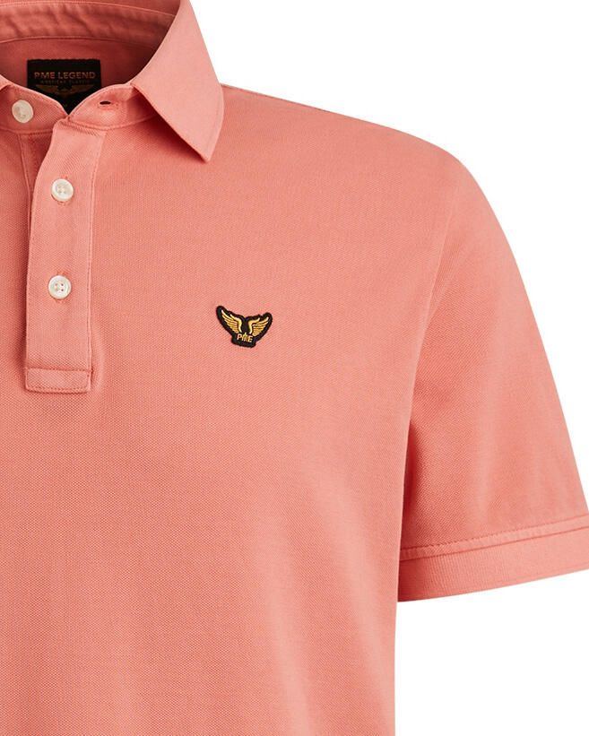 PME LEGEND Heren Polo's & T-shirts Pique Garment Dye Koraal - Foto 8