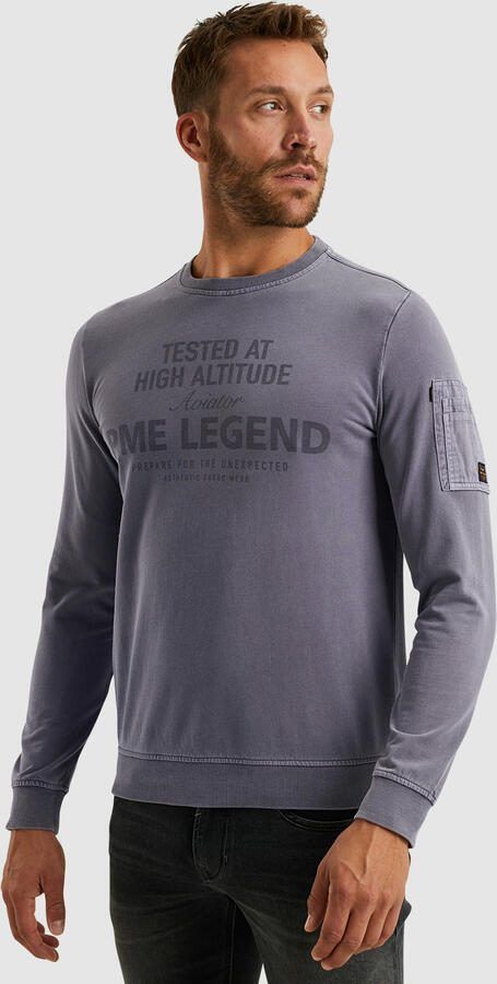 PME Legend Crewneck Terry Sweatshirt Purple Heren - Foto 6