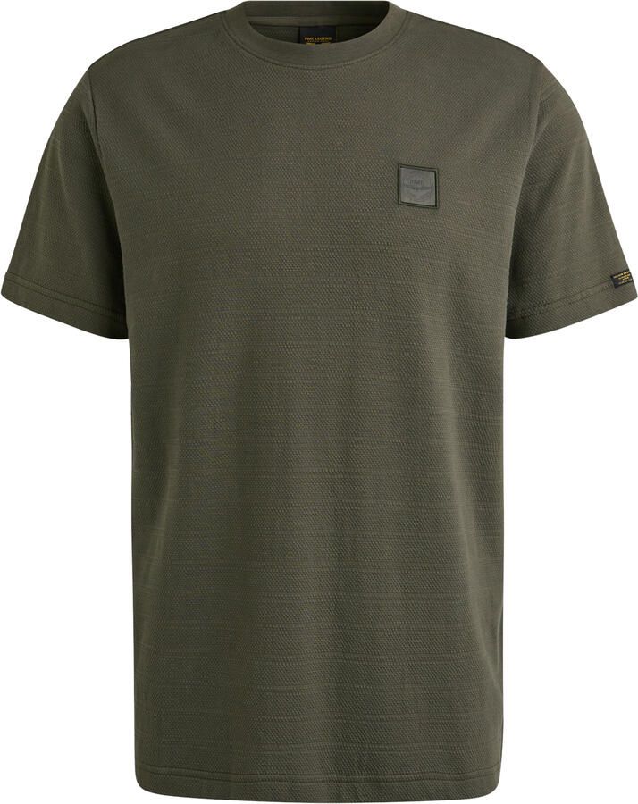 PME LEGEND Heren Polo's & T-shirts Short Sleeve R-neck Jacquard Stripes Groen - Foto 2