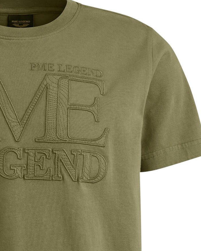 PME LEGEND Heren Polo's & T-shirts Single Jersey Olijf - Foto 6