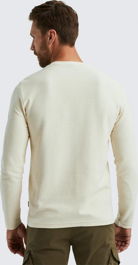 PME Legend Gestructureerde longsleeve R-hals top Beige Heren - Foto 3