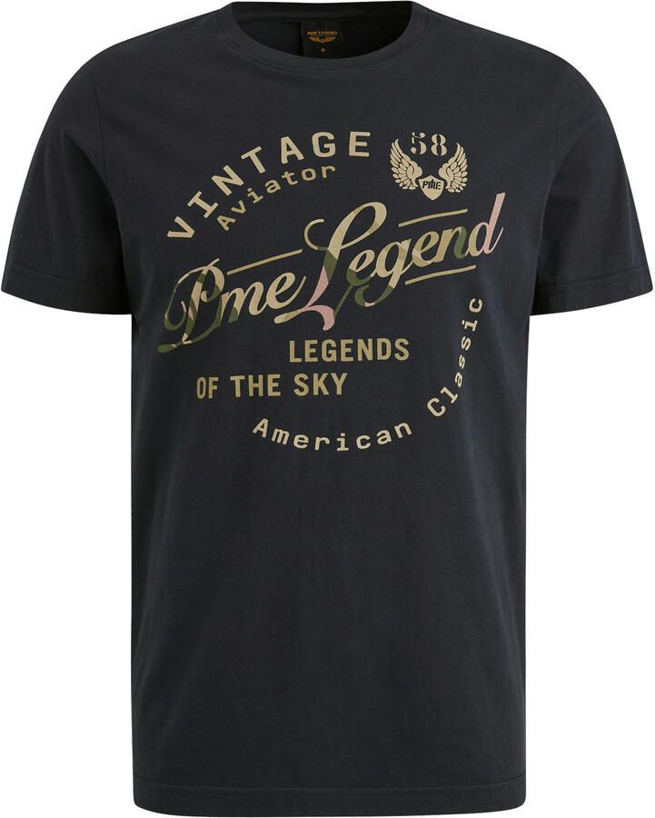 PME LEGEND Heren Polo's & T-shirts Single Jersey Package Donkerblauw - Foto 4