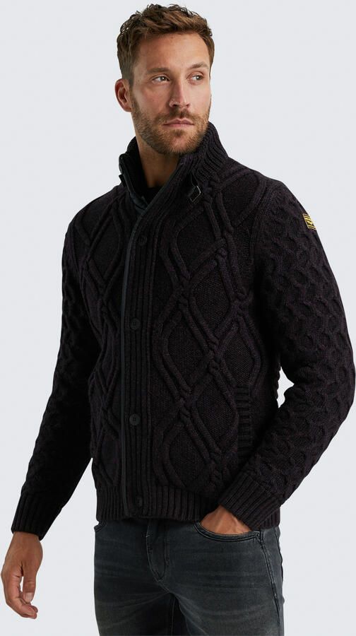 PME Legend Zware Gebreide Gemengde Garen Ritsjas Brown Heren