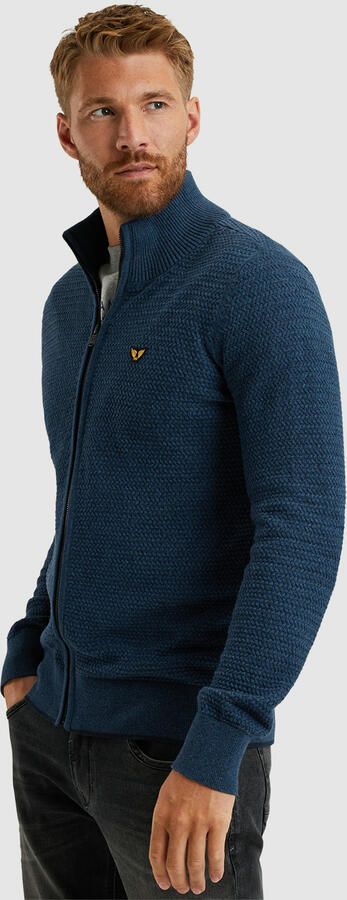 PME Legend gebreid vest ingebreid patroon blauw - Foto 3