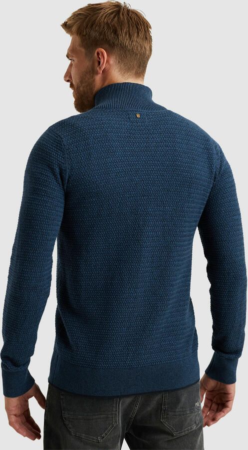 PME Legend gebreid vest ingebreid patroon blauw