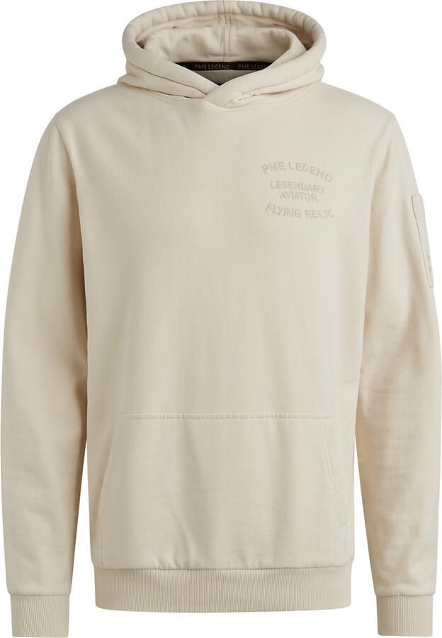 PME Legend Zachte Terry Geborstelde Hoodie Beige Heren - Foto 5