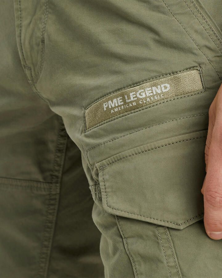 PME Legend Slim fit korte cargobroek met labelprint model 'NORDROP' - Foto 5