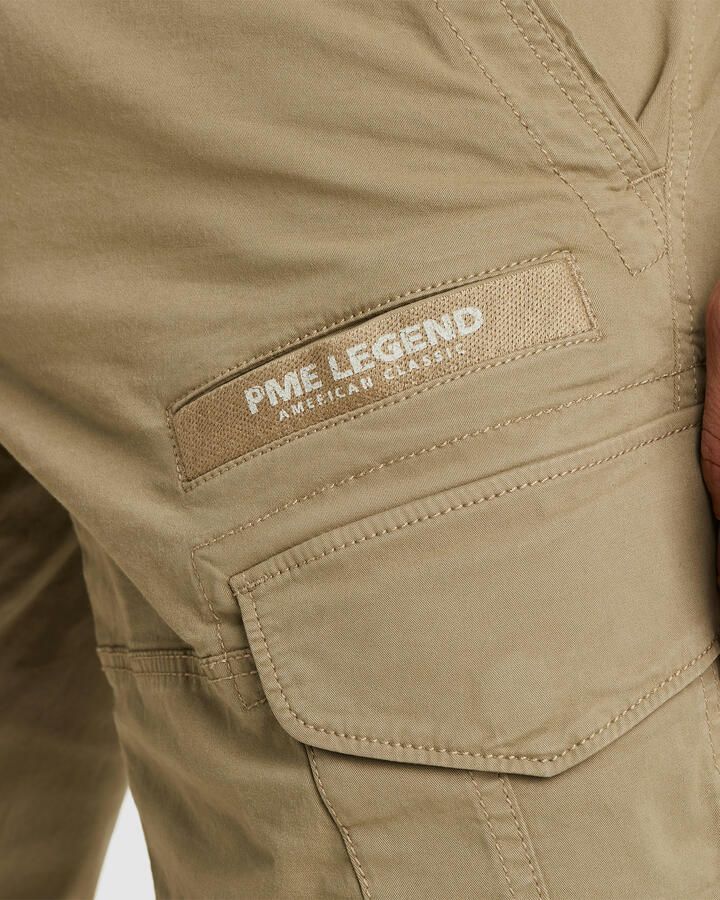 PME Legend Slim fit korte cargobroek met labelprint model 'NORDROP' - Foto 3